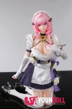Otaku Doll 65cm 3KG 1穴あり ビニール製のヘッド+シリコンボディ 二種類の顔あり 画像通りの服x2付き メイド アへ顔 オナホール 新品 - 画像 (8)