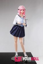 Otaku Doll 65cm 3KG 1穴あり ビニール製のヘッド+シリコンボディ 二種類の顔あり 画像通りの服x2付き メイド アへ顔 オナホール 新品 - 画像 (15)