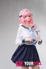 Otaku Doll 65cm 3KG 1穴あり ビニール製のヘッド+シリコンボディ 二種類の顔あり 画像通りの服x2付き メイド アへ顔 オナホール 新品 - 画像 (14)