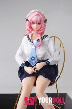 Otaku Doll 65cm 3KG 1穴あり ビニール製のヘッド+シリコンボディ 二種類の顔あり 画像通りの服x2付き メイド アへ顔 オナホール 新品 - 画像 (12)