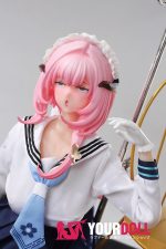 Otaku Doll 65cm 3KG 1穴あり ビニール製のヘッド+シリコンボディ 二種類の顔あり 画像通りの服x2付き メイド アへ顔 オナホール 新品 - 画像 (2)