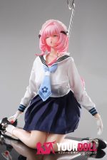 Otaku Doll 65cm 3KG 1穴あり ビニール製のヘッド+シリコンボディ 二種類の顔あり 画像通りの服x2付き メイド アへ顔 オナホール 新品 - 画像 (11)