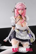 Otaku Doll 65cm 3KG 1穴あり ビニール製のヘッド+シリコンボディ 二種類の顔あり 画像通りの服x2付き メイド アへ顔 オナホール 新品