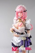 Otaku Doll 65cm 3KG 1穴あり ビニール製のヘッド+シリコンボディ 二種類の顔あり 画像通りの服x2付き メイド アへ顔 オナホール 新品 - 画像 (4)