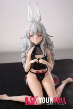 Otaku Doll 65cm 3KG 1穴あり ビニール製のヘッド+シリコンボディ 画像通りの服x2付き バニーガール ちっぱい オナホール 予約販売 新品 - 画像 (2)