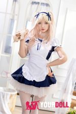Funwest Giselle #056SJ 159cm Aカップ White肌 フルシリコン 顎機能付き リアルな肌質感付き メイド 愛嬌 ラブドール 新品 - 画像 (9)