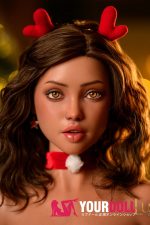 Lusandy Doll Anaïs 167cm Bカップ フルシリコン Tan肌 サンタガール 肉付きの良い唇 貧乳 ラブドール 新品 - 画像 (4)