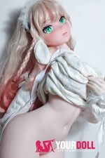 ElsaBabe 中野花澄 AHR016 140cm-M ピンク肌 フルシリコン 美人 細腰 ハート目 アニメドール - 画像 (12)