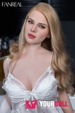 Fanreal Gina 155cm Fカップ 29kg Fair肌 フルシリコン リアルな肌質感付き 顎機能追加可 欧米系 巨乳 ラブドール