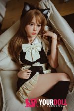 JiuShengDoll 小黛 #7 149cm Bカップ フルシリコン リアルな肌質感付き ノーマル肌 メイド ちっぱい ラブドール - 画像 (2)