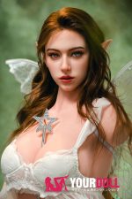 TOP-CYDOLL Lindsay 110cm Eカップ フルシリコン トルソー リアルな肌質感付き ヘッド選択可 Natural肌 画像通りのヘッドに付け耳同梱 半身ラブドール