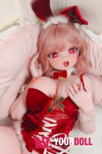 ElsaBabe 浅香萌里 RAD043 140cm-M ピンク肌 フルシリコン エルフ耳 サンタガール バニーガール ハート目 アニメドール - 画像 (11)