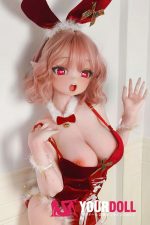 ElsaBabe 浅香萌里 RAD043 140cm-M ピンク肌 フルシリコン エルフ耳 サンタガール バニーガール ハート目 アニメドール - 画像 (5)