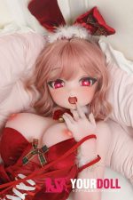 ElsaBabe 浅香萌里 RAD043 140cm-M ピンク肌 フルシリコン エルフ耳 サンタガール バニーガール ハート目 アニメドール - 画像 (4)