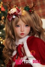 Shedoll Luoxiaoyi(洛小乙) 152cm Aカップ フルシリコン 顎機能追加可 愛嬌 サンタガール ちっぱい ラブドール - 画像 (16)