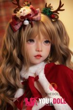 Shedoll Luoxiaoyi(洛小乙) 152cm Aカップ フルシリコン 顎機能追加可 愛嬌 サンタガール ちっぱい ラブドール - 画像 (14)
