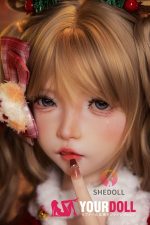 Shedoll Luoxiaoyi(洛小乙) 152cm Aカップ フルシリコン 顎機能追加可 愛嬌 サンタガール ちっぱい ラブドール - 画像 (4)