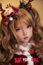 Shedoll Luoxiaoyi(洛小乙) 152cm Aカップ フルシリコン 顎機能追加可 愛嬌 サンタガール ちっぱい ラブドール - 画像 (9)
