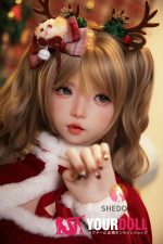Shedoll Luoxiaoyi(洛小乙) 152cm Aカップ フルシリコン 顎機能追加可 愛嬌 サンタガール ちっぱい ラブドール - 画像 (2)