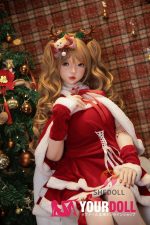 Shedoll Luoxiaoyi(洛小乙) 152cm Aカップ フルシリコン 顎機能追加可 愛嬌 サンタガール ちっぱい ラブドール - 画像 (20)