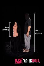 Climax 661# 60cm 11.95kg AAカップ シリコン製 スーパー軽量化 Black肌 ちっぱい CLM ULW Series トルソー 半身ラブドール 新品 - 画像 (13)