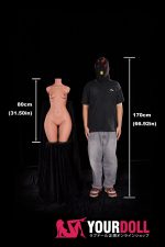 Climax 881# 80cm 13.7kg AAカップ フルシリコン スーパー軽量化 Black肌 CLM ULW Series トルソー 半身ラブドール 新品 - 画像 (15)