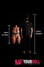 Climax 884# 80cm 22kg Kカップ フルシリコン スーパー軽量化 Black肌 爆乳 細腰 巨尻 CLM ULW Series トルソー 半身ラブドール 新品 - 画像 (8)