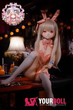 CroissantDoll(羊角社Doll) #B02 141cm 手描きメイク ビニール製のヘッド ホワイト肌 バニーガール コスプレ系 同じ服購入可 ラブドール - 画像 (2)