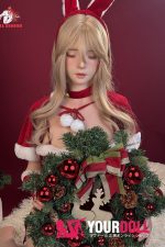 DOLLSENIOR 梦(Dream) 165cm Fカップ リアルな肌質感付き ノーマル肌 フルシリコン 顎機能付き 眠り顔 サンタガール ラブドール - 画像 (8)