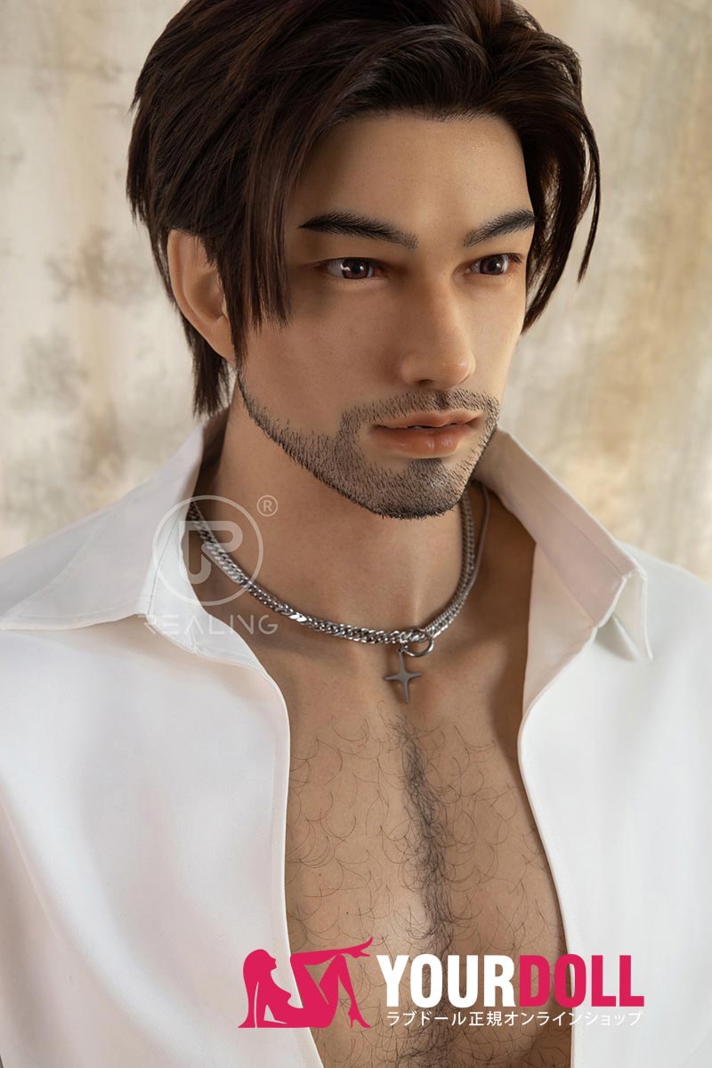 Realing doll 鸿深(HONSTON) 186cm フルシリコン 顎機能付き アジア系 髭面 熟男 ペニス選択可 男性型ラブドール - 画像 (1)