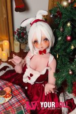 ElsaBabe 雪村鈴鹿 RAD056 140cm-M ピンク肌 フルシリコン 麻呂眉 サンタガール 赤面 アニメドール 新品 - 画像 (24)