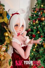 ElsaBabe 雪村鈴鹿 RAD056 140cm-M ピンク肌 フルシリコン 麻呂眉 サンタガール 赤面 アニメドール 新品 - 画像 (19)