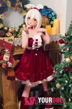 ElsaBabe 雪村鈴鹿 RAD056 140cm-M ピンク肌 フルシリコン 麻呂眉 サンタガール 赤面 アニメドール 新品 - 画像 (26)