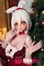 ElsaBabe 雪村鈴鹿 RAD056 140cm-M ピンク肌 フルシリコン 麻呂眉 サンタガール 赤面 アニメドール 新品 - 画像 (4)