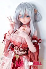 ElsaBabe 金枝汐 AHR027 148cm-L ピンク肌 フルシリコン 泣きぼくろ 美人 白髪 クール系 ラブドール 新品 - 画像 (6)