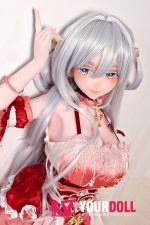 ElsaBabe 金枝汐 AHR027 148cm-L ピンク肌 フルシリコン 泣きぼくろ 美人 白髪 クール系 ラブドール 新品 - 画像 (4)