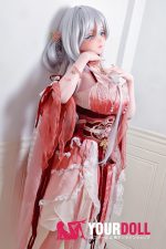 ElsaBabe 金枝汐 AHR027 148cm-L ピンク肌 フルシリコン 泣きぼくろ 美人 白髪 クール系 ラブドール 新品 - 画像 (30)