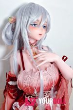ElsaBabe 金枝汐 AHR027 148cm-L ピンク肌 フルシリコン 泣きぼくろ 美人 白髪 クール系 ラブドール 新品 - 画像 (17)