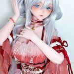 ElsaBabe 金枝汐 AHR027 148cm-L ピンク肌 フルシリコン 泣きぼくろ 美人 白髪 クール系 ラブドール 新品
