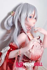 ElsaBabe 金枝汐 AHR027 148cm-L ピンク肌 フルシリコン 泣きぼくろ 美人 白髪 クール系 ラブドール 新品 - 画像 (16)