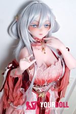 ElsaBabe 金枝汐 AHR027 148cm-L ピンク肌 フルシリコン 泣きぼくろ 美人 白髪 クール系 ラブドール 新品 - 画像 (2)