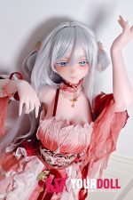 ElsaBabe 金枝汐 AHR027 148cm-L ピンク肌 フルシリコン 泣きぼくろ 美人 白髪 クール系 ラブドール 新品 - 画像 (12)
