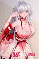 ElsaBabe 金枝汐 AHR027 148cm-L ピンク肌 フルシリコン 泣きぼくろ 美人 白髪 クール系 ラブドール 新品 - 画像 (8)