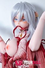 ElsaBabe 金枝汐 AHR027 148cm-L ピンク肌 フルシリコン 泣きぼくろ 美人 白髪 クール系 ラブドール 新品 - 画像 (3)