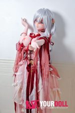 ElsaBabe 金枝汐 AHR027 148cm-L ピンク肌 フルシリコン 泣きぼくろ 美人 白髪 クール系 ラブドール 新品 - 画像 (23)