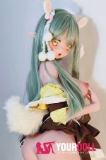 ElsaBabe 桃井光代 AHR025 140cm-M ピンク肌 フルシリコン 太眉 エルフ耳 照れ顔 アニメドール - 画像 (23)