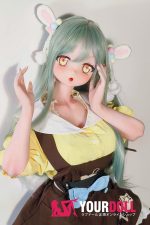 ElsaBabe 桃井光代 AHR025 140cm-M ピンク肌 フルシリコン 太眉 エルフ耳 照れ顔 アニメドール - 画像 (9)