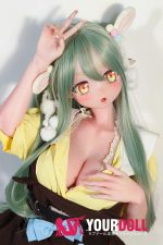 ElsaBabe 桃井光代 AHR025 140cm-M ピンク肌 フルシリコン 太眉 エルフ耳 照れ顔 アニメドール - 画像 (2)