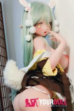 ElsaBabe 桃井光代 AHR025 140cm-M ピンク肌 フルシリコン 太眉 エルフ耳 照れ顔 アニメドール - 画像 (26)