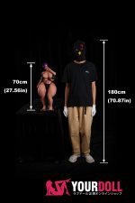 Climax Dazia #Si70cm-SP 9.46kg フルシリコン 1穴あり Black肌 爆乳 植毛式の髪型付き フィギュア 新品 - 画像 (26)